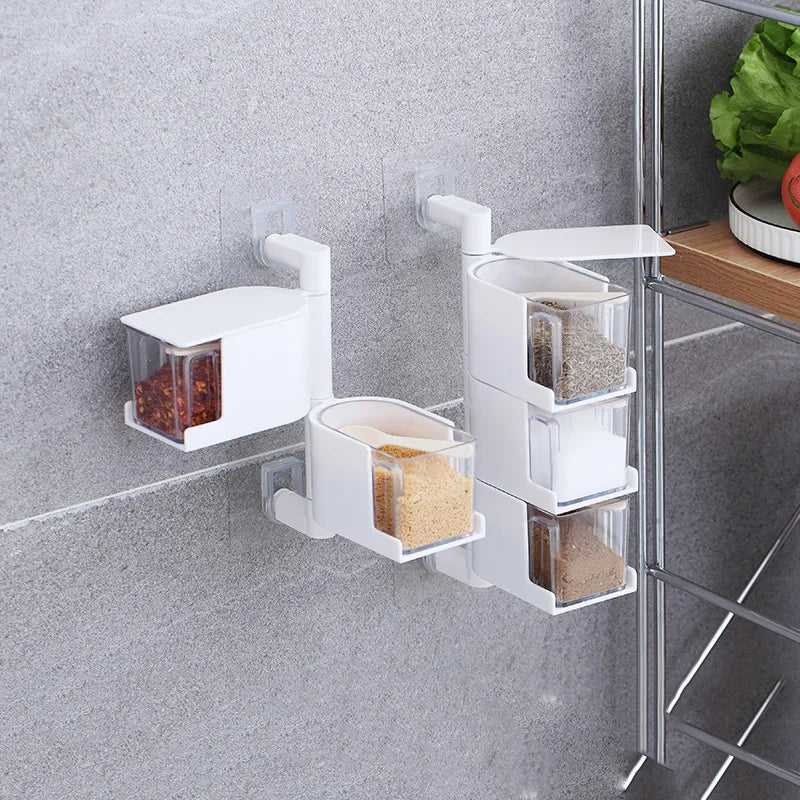 Vintage Clear Acrylic Rotatable Kitchen Spice | Yazijico™