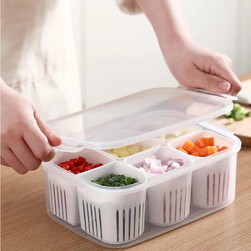 Yazijico™ Refrigerator Food Drain Fresh-keeping Box Ginger - Yazijico™