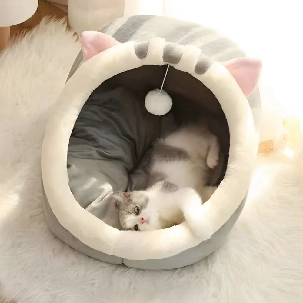 Cat Bed House Kennel Nest Round Pets Sleeping  | Yazijico™