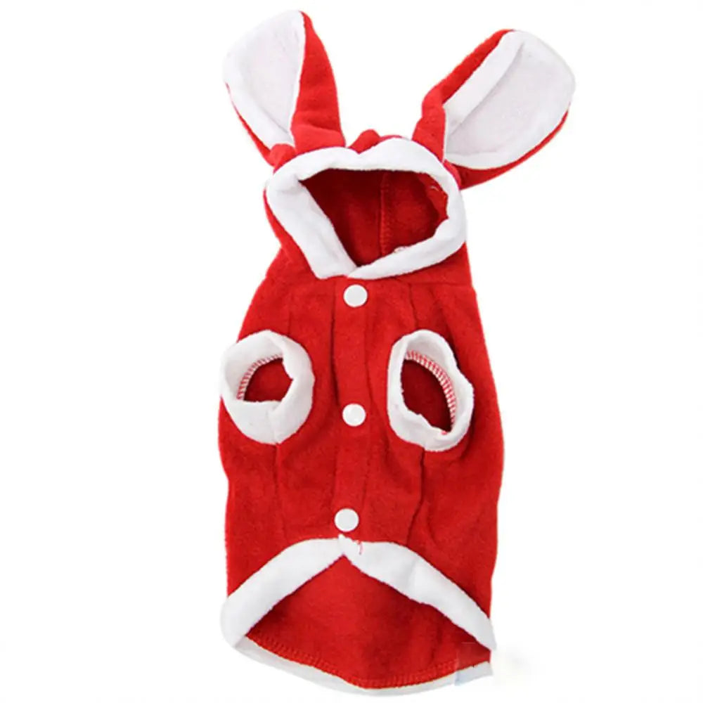 Pet Dog Cats Cute Hoodie Bunny Clothes Winter   | Yazijico™
