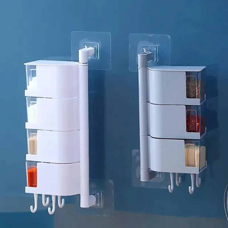 Vintage Clear Acrylic Rotatable Kitchen Spice | Yazijico™