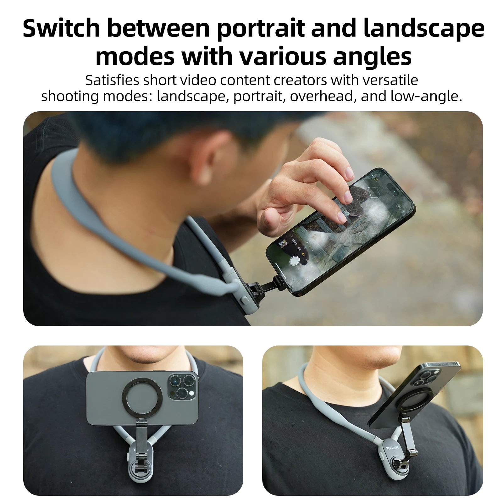 Yazijico™  Silicone Magnetic Neck Mount Quick Release Hold for Iphone - Yazijico™