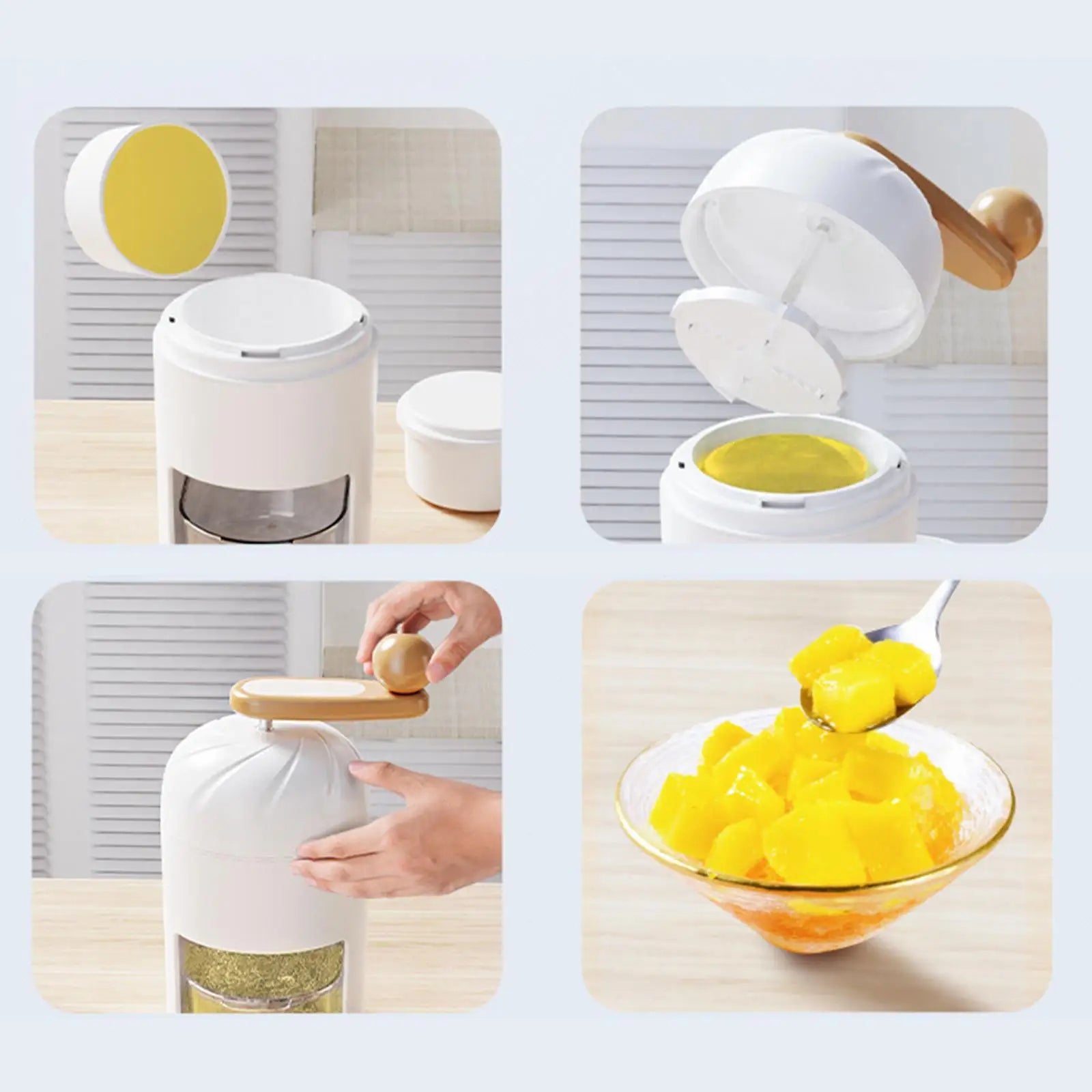 Hand Crank Ice Crusher Mini Crushed | Yazijico™