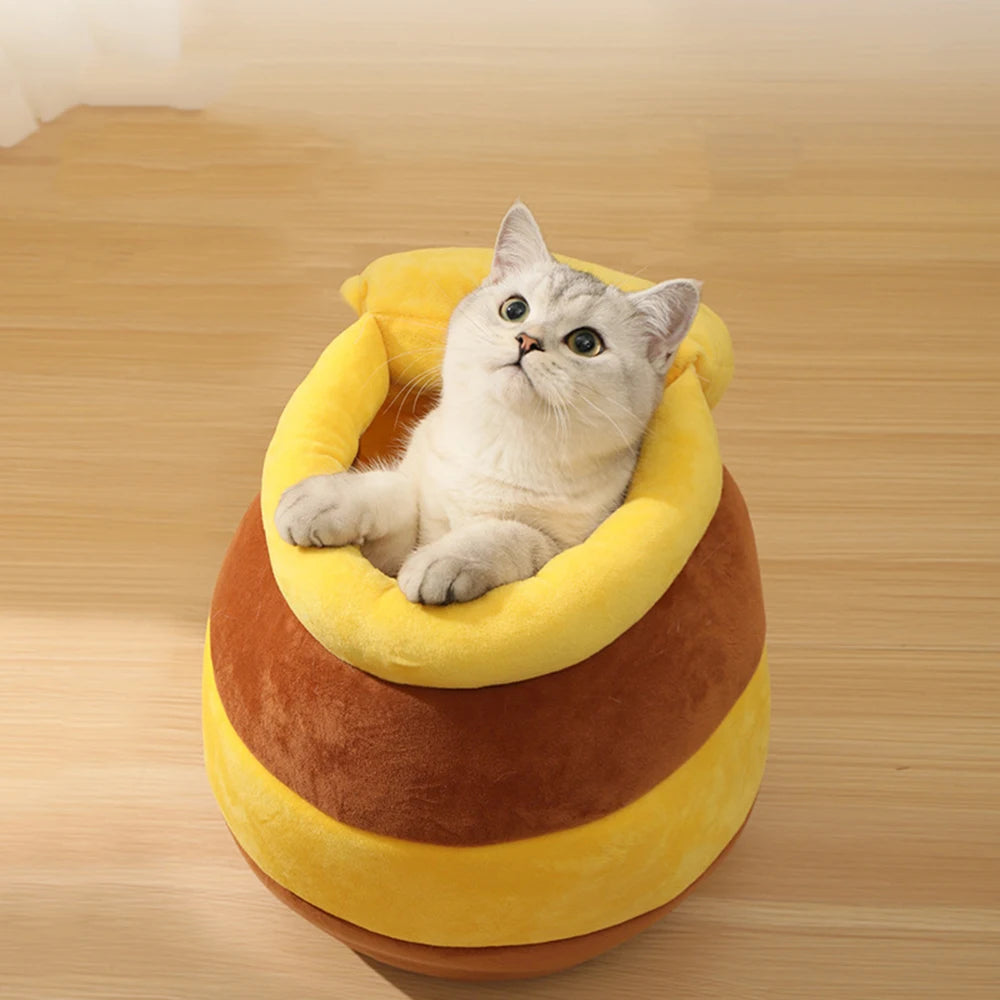 Cat Bed House Removable Plush Mat Cats Four Seasons | Yazijico™