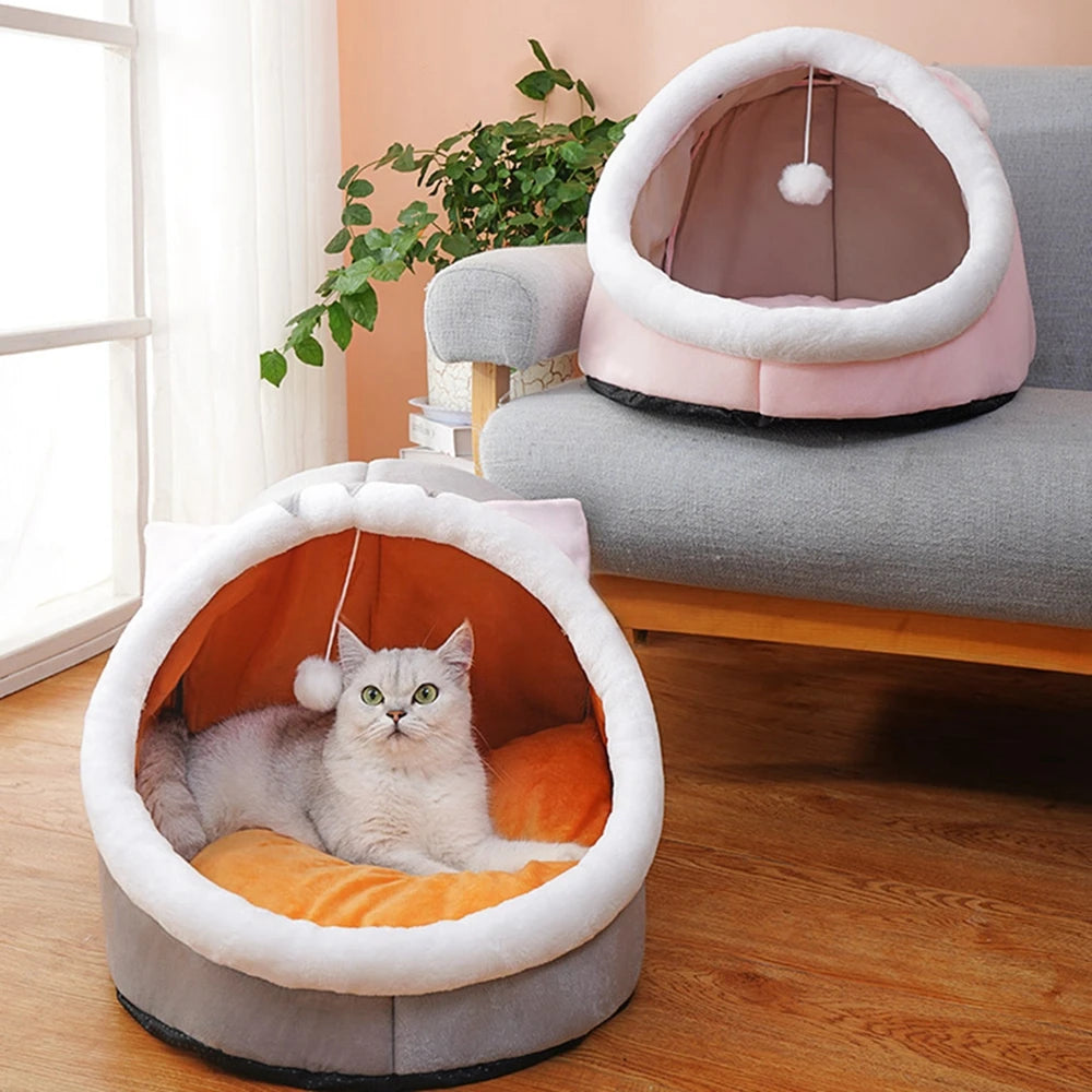 Cat Bed House Kennel Nest Round Pets Sleeping  | Yazijico™