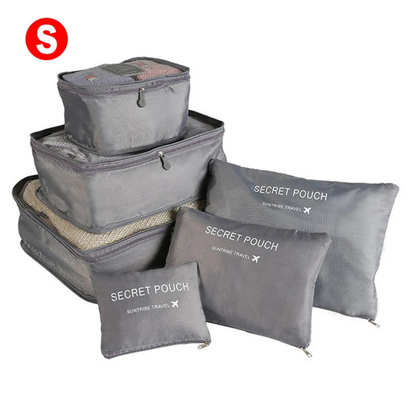 6pcs Travel Storage Organizer Bags Portable | Yazijico™