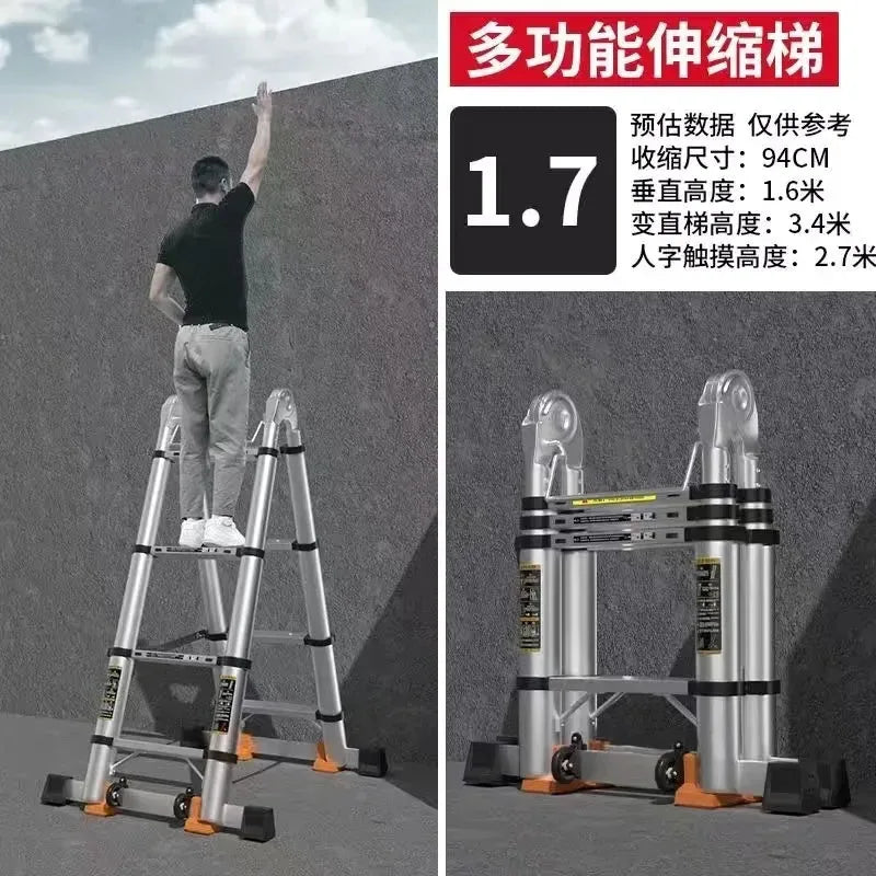 Alloy Telescopic Step Ladder Multi-functional | Yazijico™