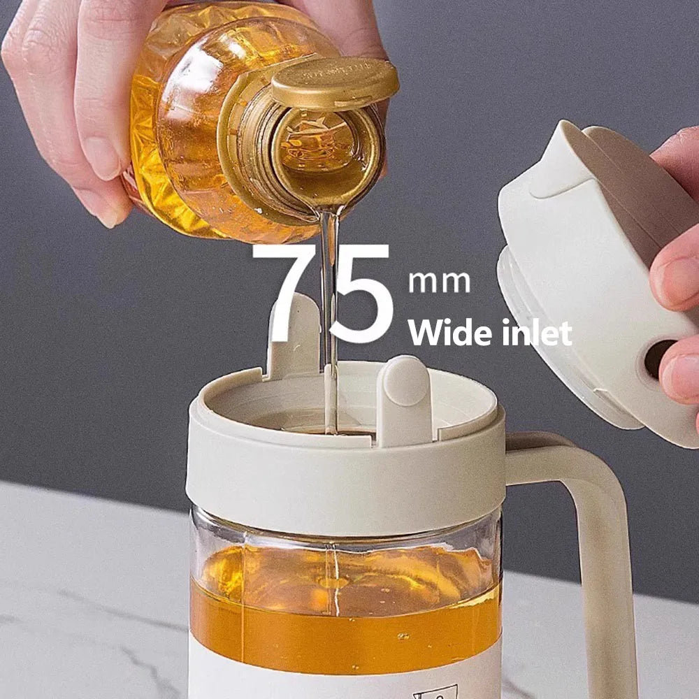 Automatic Press Seasoning Bottle Anti-leak Refillable  Oil  | Yazijico™