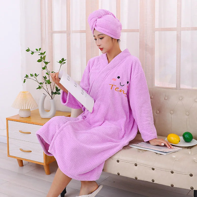 Bathrobe Women Winter Thermal Long Lovers  | Yazijico™