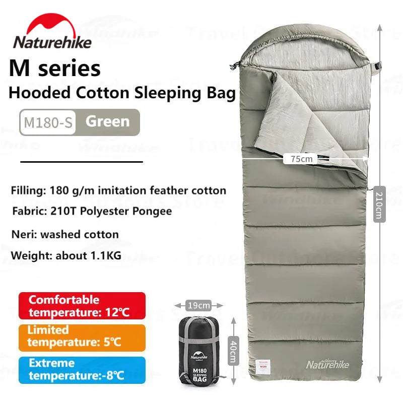Naturehike Cotton Sleeping Bag With Hood Sleeping Bag