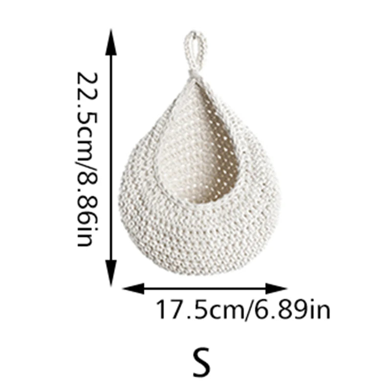 16 Sizes Hanging Hand Woven Basket Kitchen Vegetable | Yazijico™