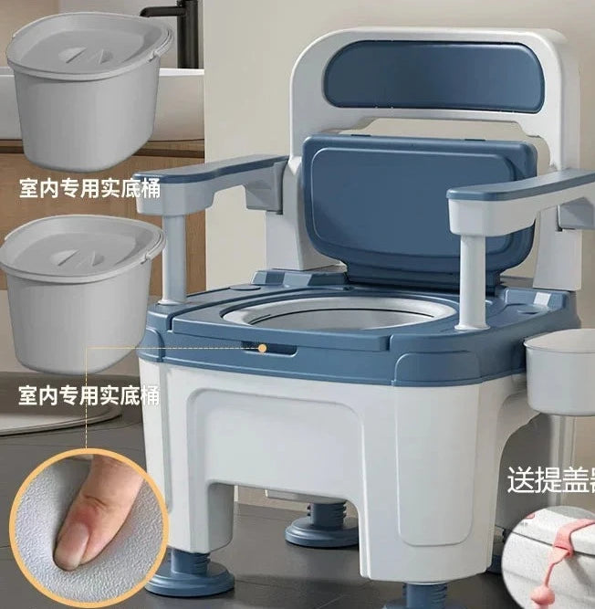 Foldable Armrest Shower Cabin Chair Home Disabled Toilet Seat Portable Indoor Pregnant Toilet Chair For Elderly