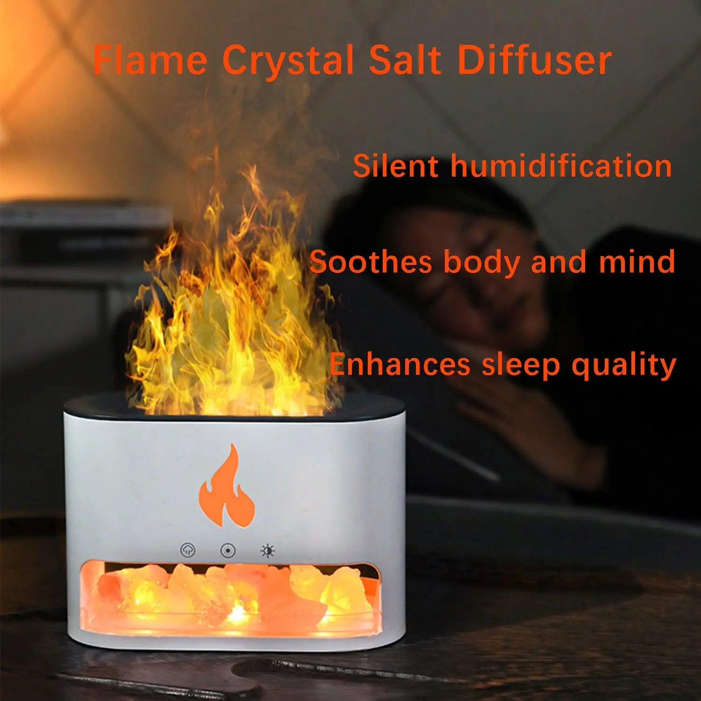Yazijico™ Fireplace Flame Crystal Salt Aromatherapy - Yazijico™