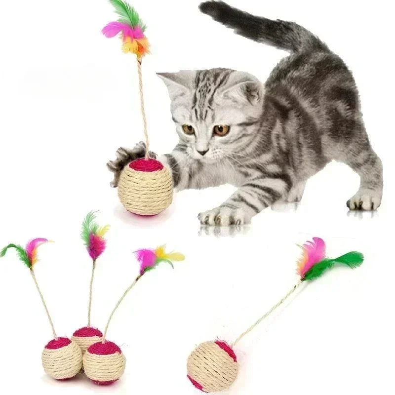 Cat Toy Sisal Scratching Ball Training Interactive Toy| Yazijico™