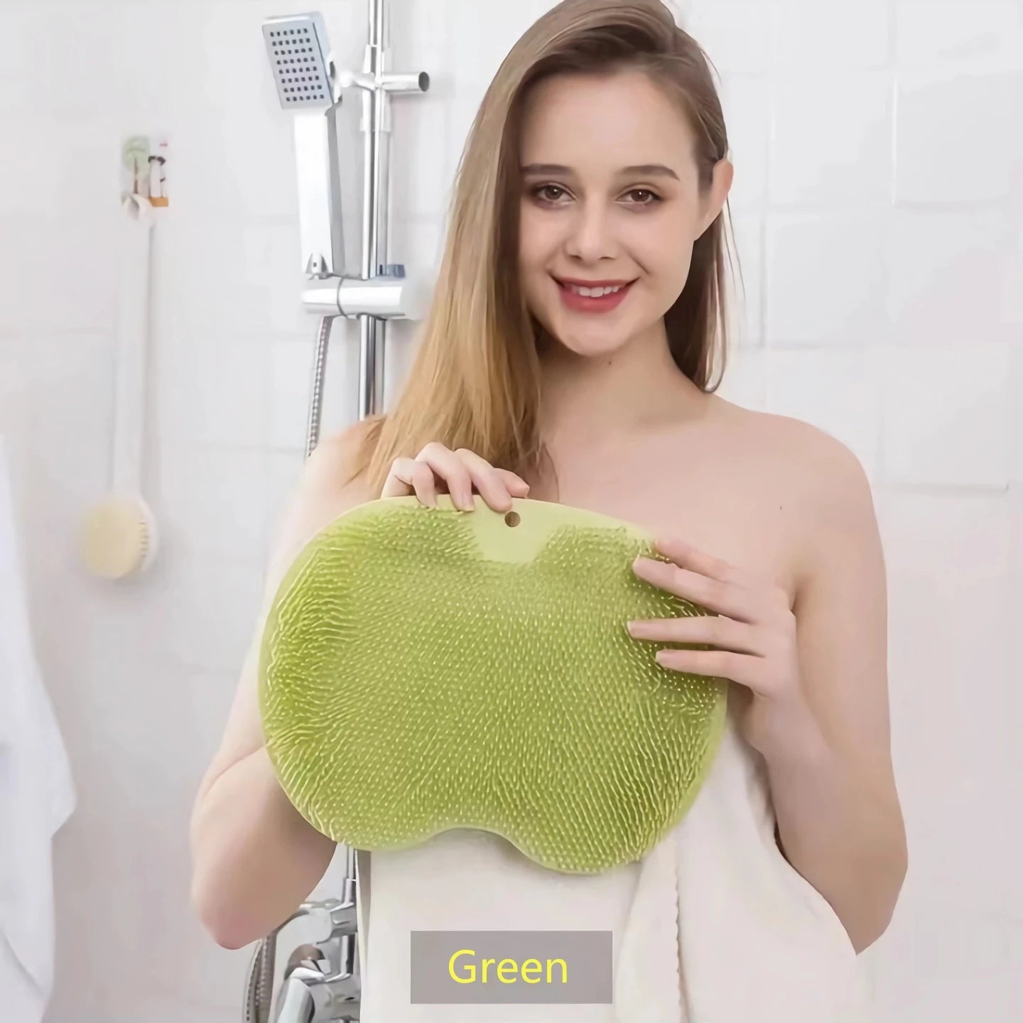 Shower Scrubber Massager Back Sucker Brush | Yazijico™