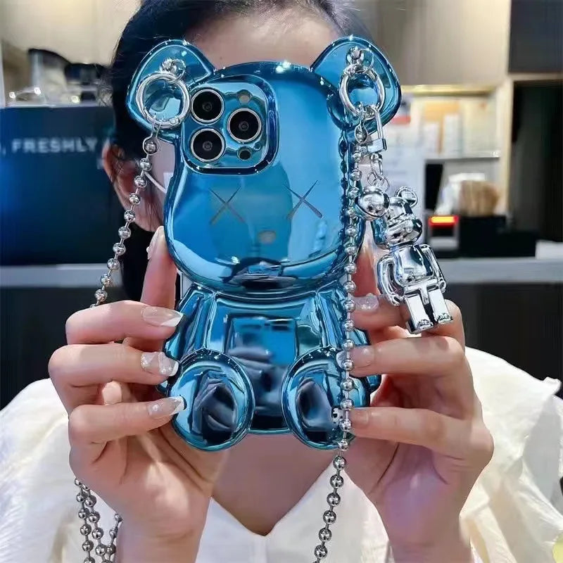 Cute Bear Pendant Phone Case Cover | Yazijico™