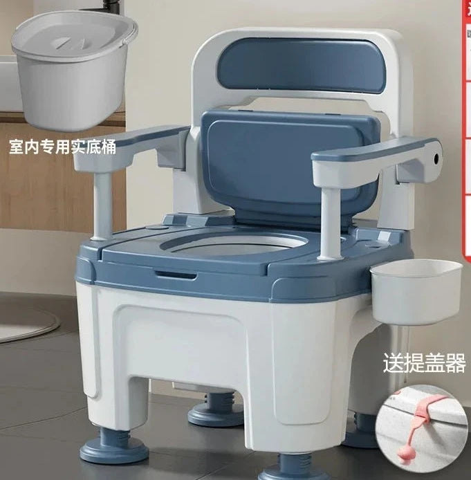 Foldable Armrest Shower Cabin Chair Home Disabled Toilet Seat Portable Indoor Pregnant Toilet Chair For Elderly