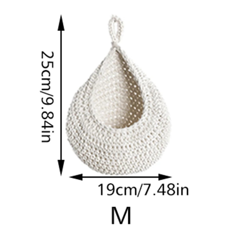 16 Sizes Hanging Hand Woven Basket Kitchen Vegetable | Yazijico™
