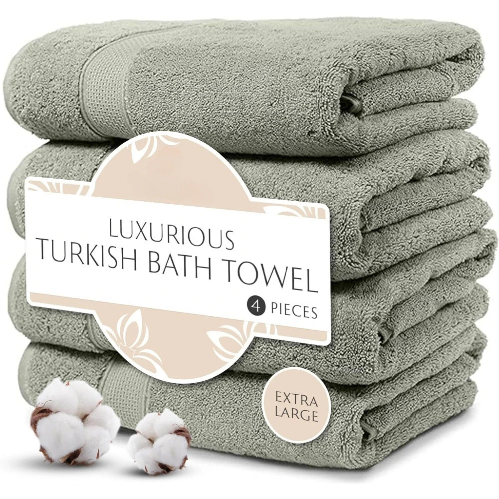Bath Towels for the Body Exquisite 4-Piece Turkish Bath  | Yazijico™