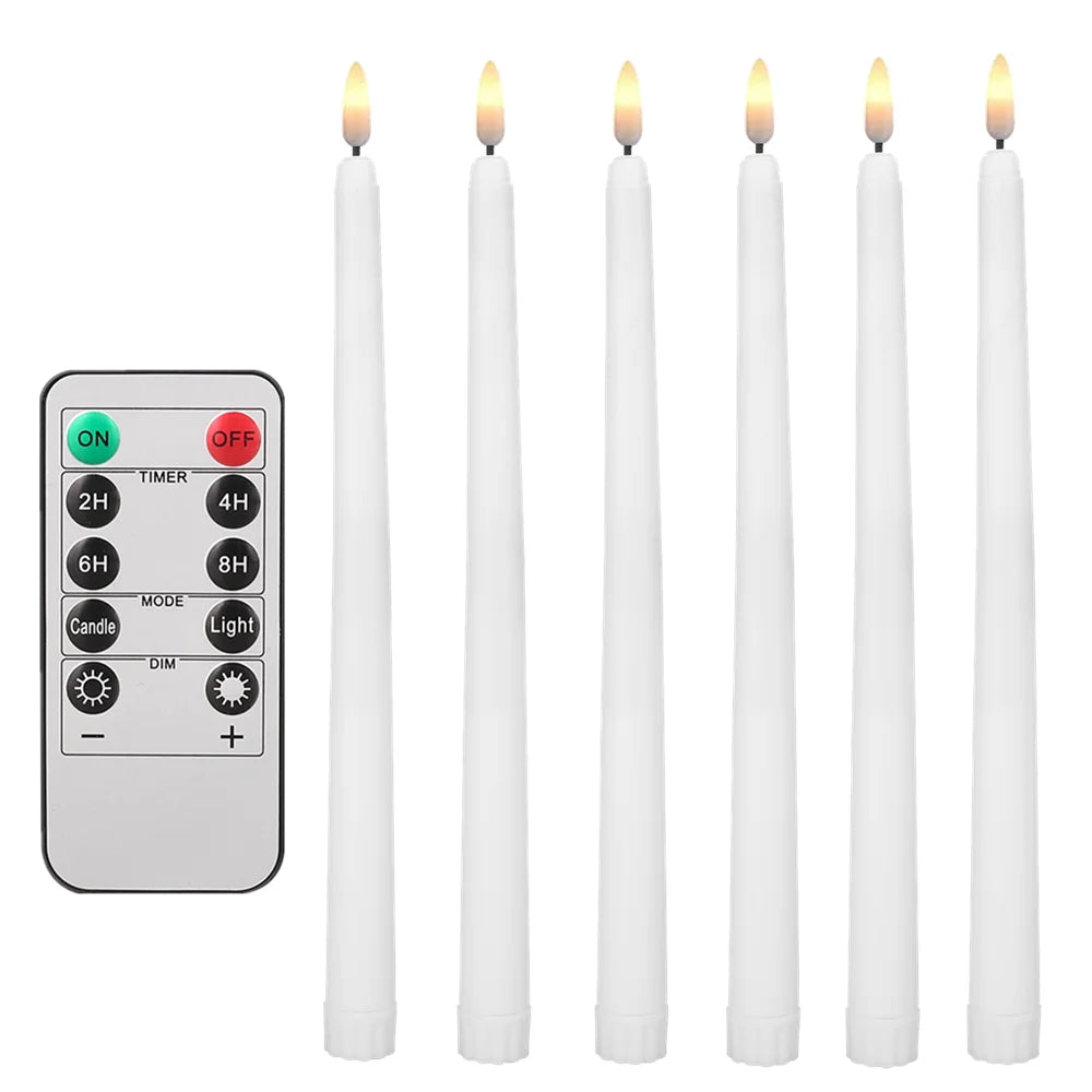 6/24Pc LED Flameless Taper Candles | Yazijico™