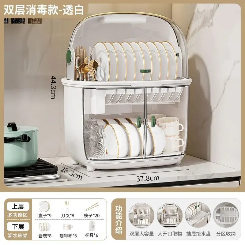 Kitchen bowl dish drying rack cabinet tray tabletop | Yazijico™