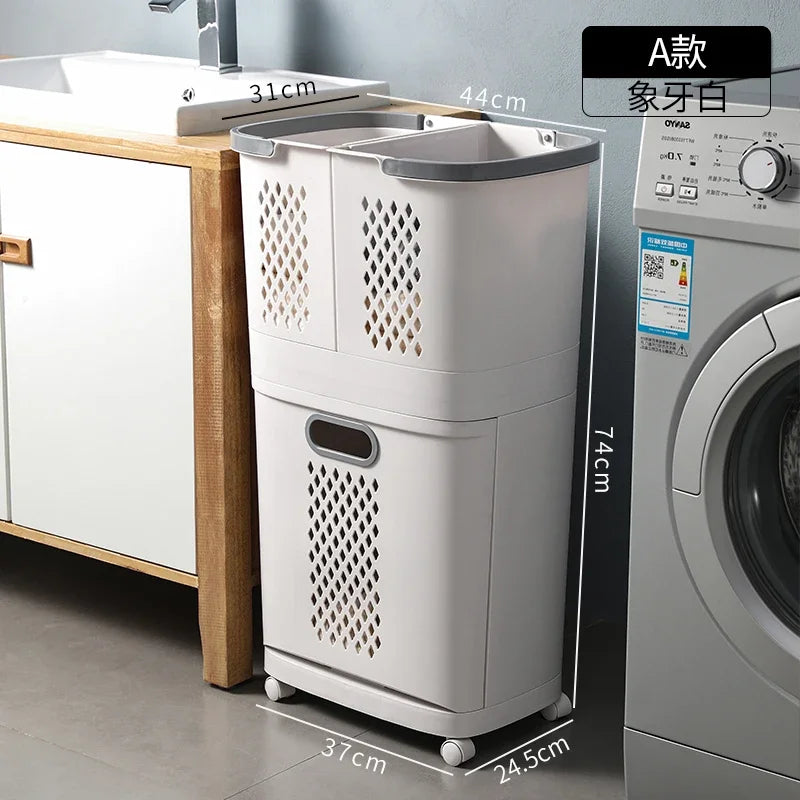 Universal wheel design laundry basket | Yazijico™