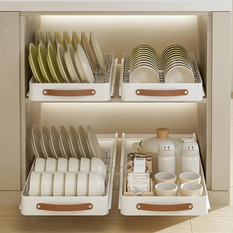 Yazijico™  Stainless Steel Pull-Out Holder Kitchen Tableware - Yazijico™