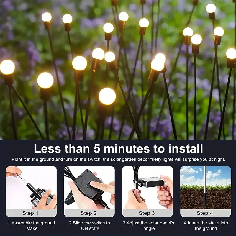Yazijico™ Solar LED Light Sunlight Powered Firefly - Yazijico™