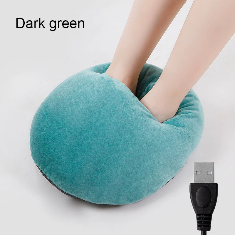 Electric Foot Warmer Heating Pad Slippers Shoes Chair Soft Warm Cushion Winter Feet Leg Thermostat Heater Blanket Mat