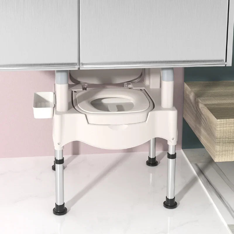 Toilet Stool Multifunctional Elderly Bathroom Chair Lift Adjustment Shower Chair Safe Stable Bathroom Furniture