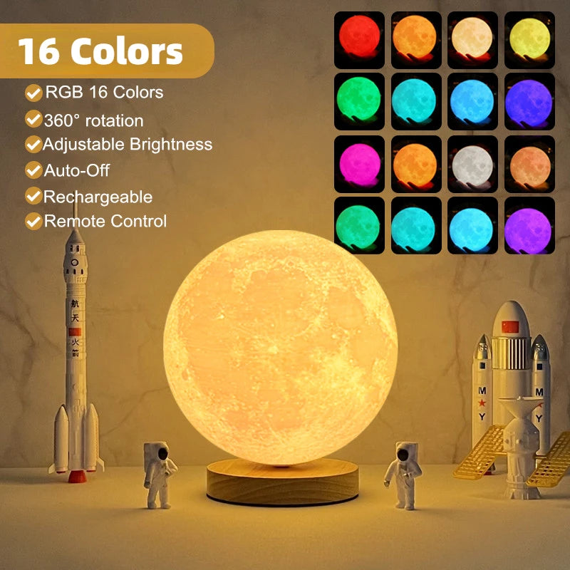 Rotation Moon Night Light  Lamp | Yazijico™