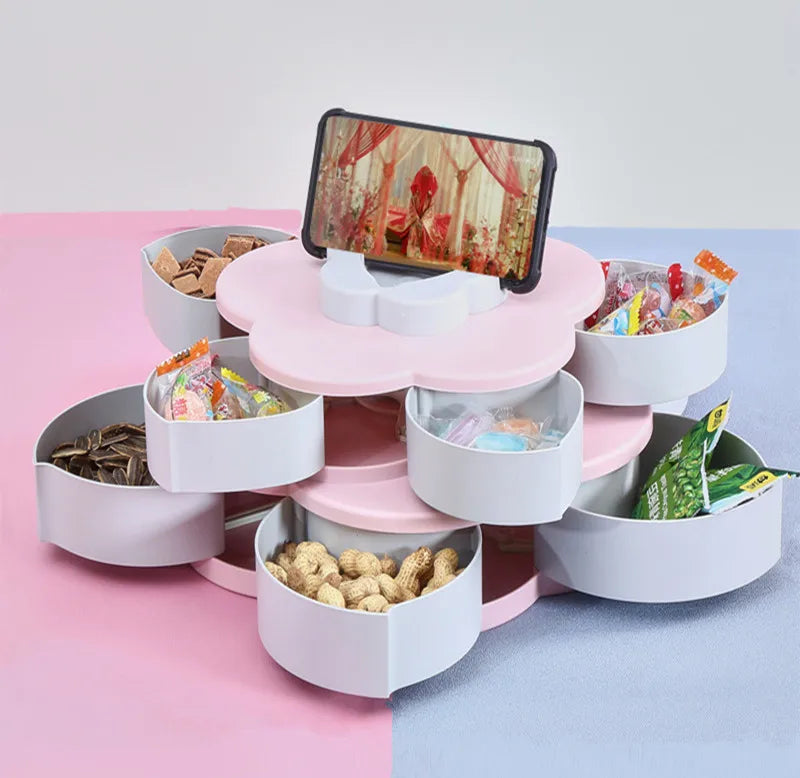 Revolving Fruit Tray Creative Living Room Dried Fruit Melon | Yazijico™