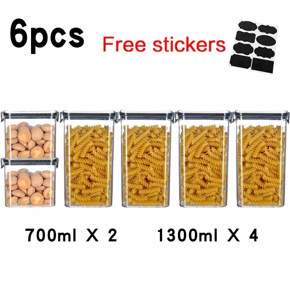 Food Storage Containers Set White Lid Kitchen