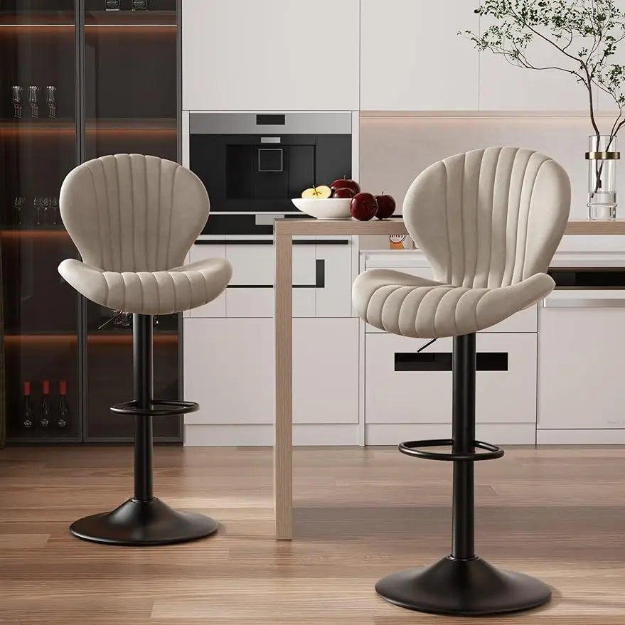 Yazijico™ Nalupatio Bar Stools Set of 2 Modern Swivel - Yazijico™