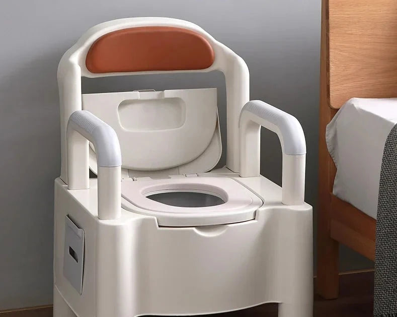 Portable Home Toilet for Elderly - Sealed Deodorized Pregnant Woman Urine Bucket with Armrest Sofa Chair