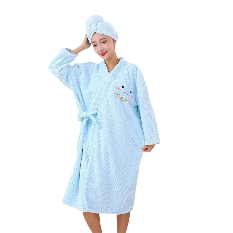 Bathrobe Women Winter Thermal Long Lovers  | Yazijico™