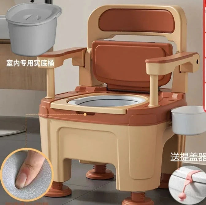Foldable Armrest Shower Cabin Chair Home Disabled Toilet Seat Portable Indoor Pregnant Toilet Chair For Elderly