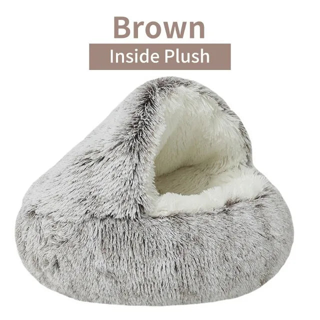 Soft Plush Pet Bed with Cover Round | Yazijico™