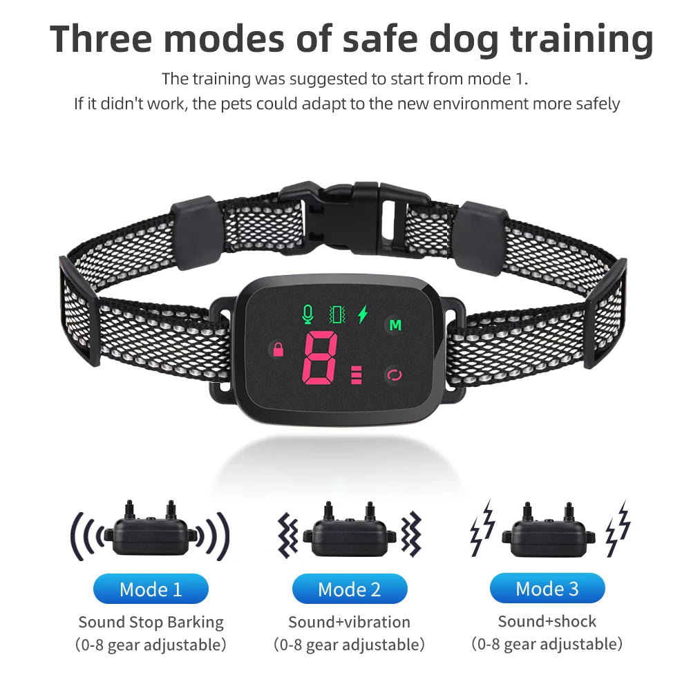 Yazijico™ Smart Automatic Anti Barking Dog Collar HD Digital Display - Yazijico™