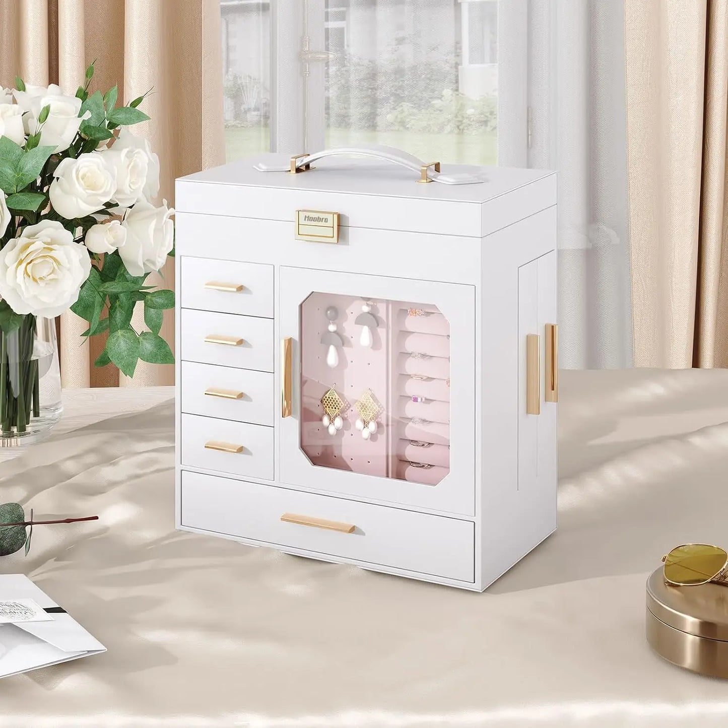 Yazijico™ Jewelry Box with Glass Cover - Yazijico™