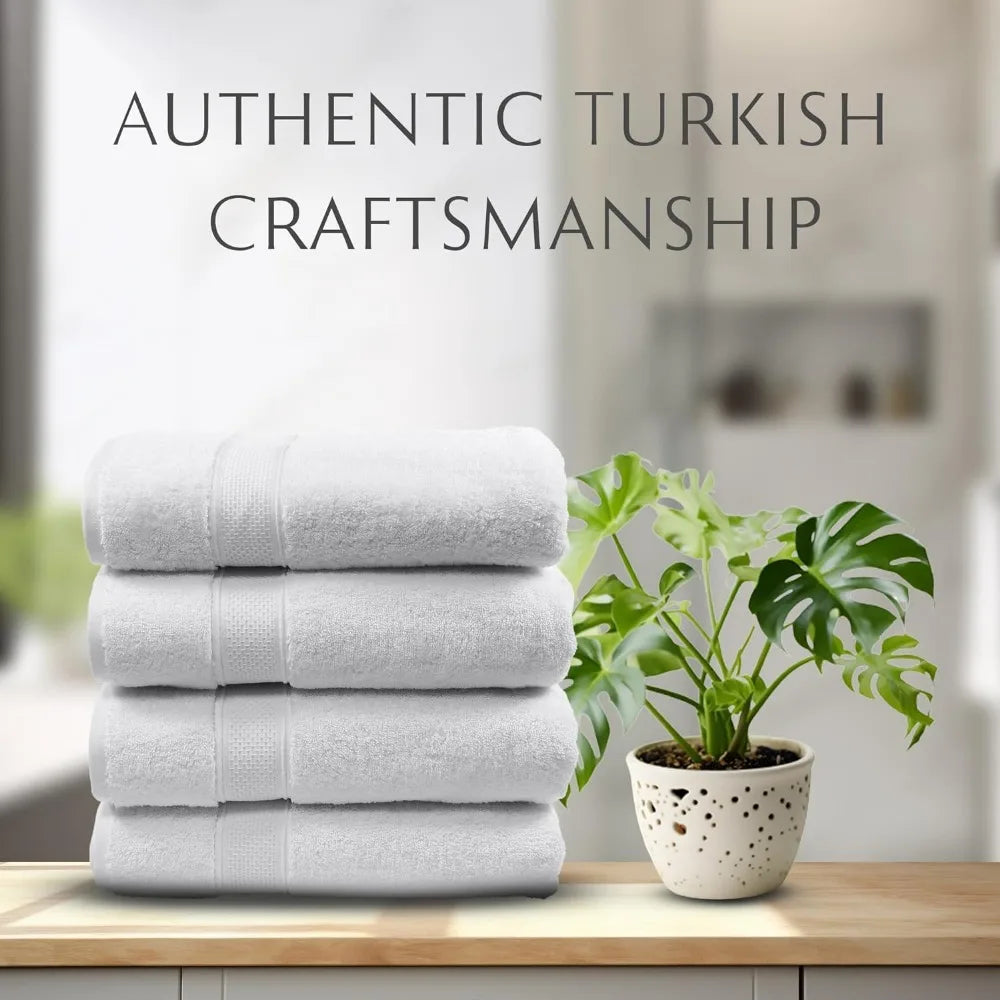 Bath Towels for the Body Exquisite 4-Piece Turkish Bath  | Yazijico™