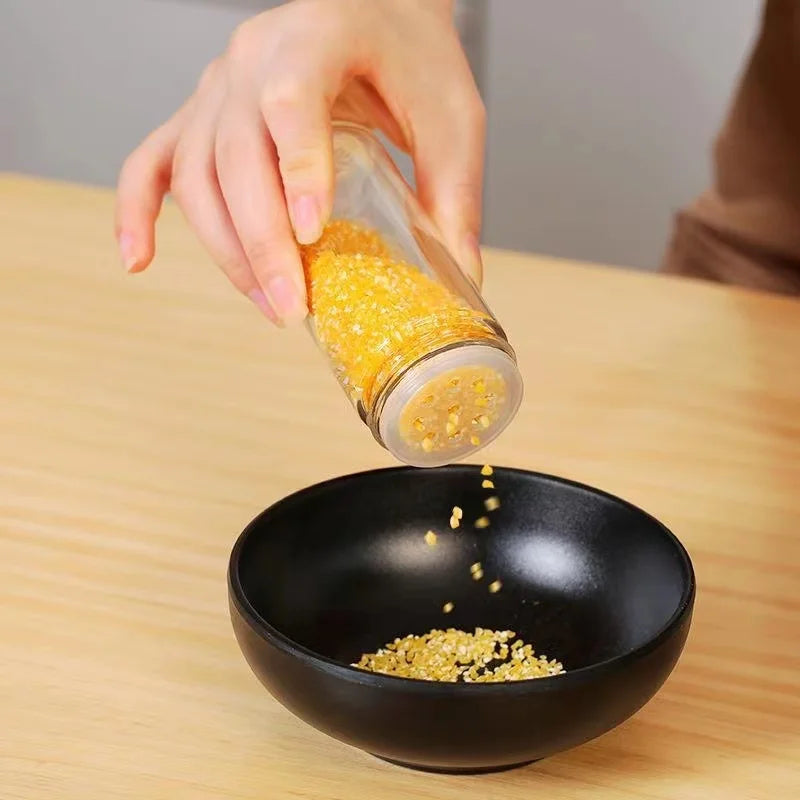 Stainless Steel Glass rotating seasoning set | Yazijico™