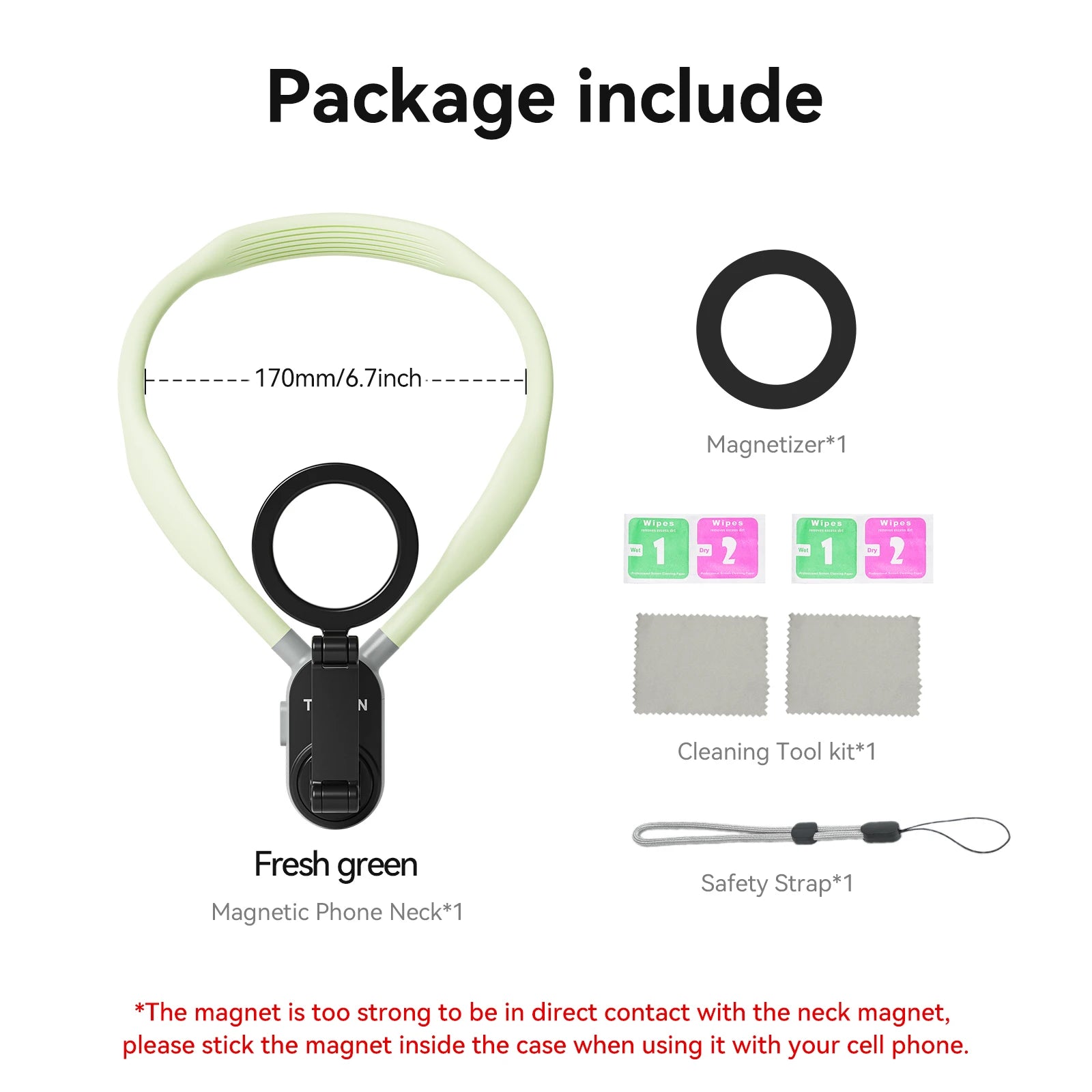 Silicone Magnetic Neck Mount Quick Release Hold for Iphone | Yazijico™