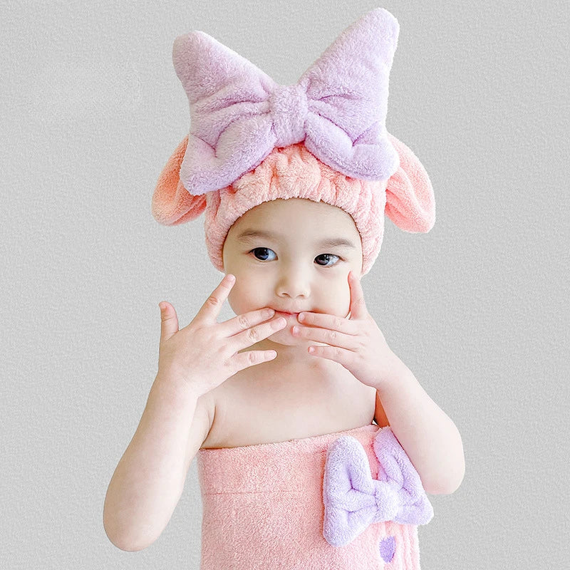 Dry Hair Cap Girl Absorbs Water Wipes Her Hair | Yazijico™