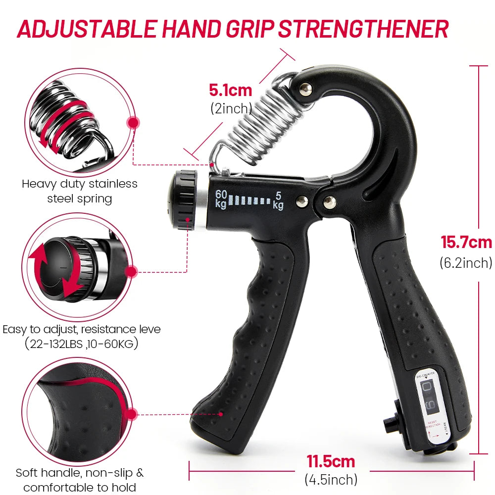 5-60Kg Adjustable Heavy Hand Gripper Fitness | Yazijico™