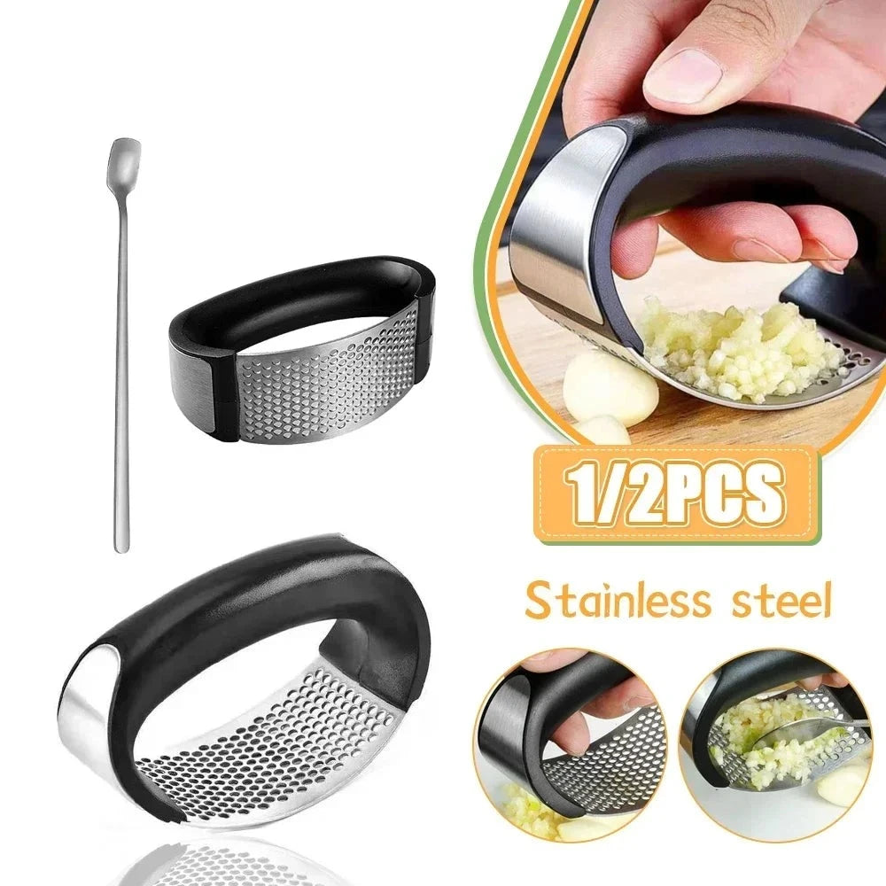 Stainless Steel Garlic Press Crusher