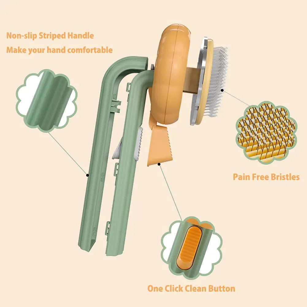 Yazijico™ Pumpkin Pet Cat Grooming Comb Self Cleaning - Yazijico™