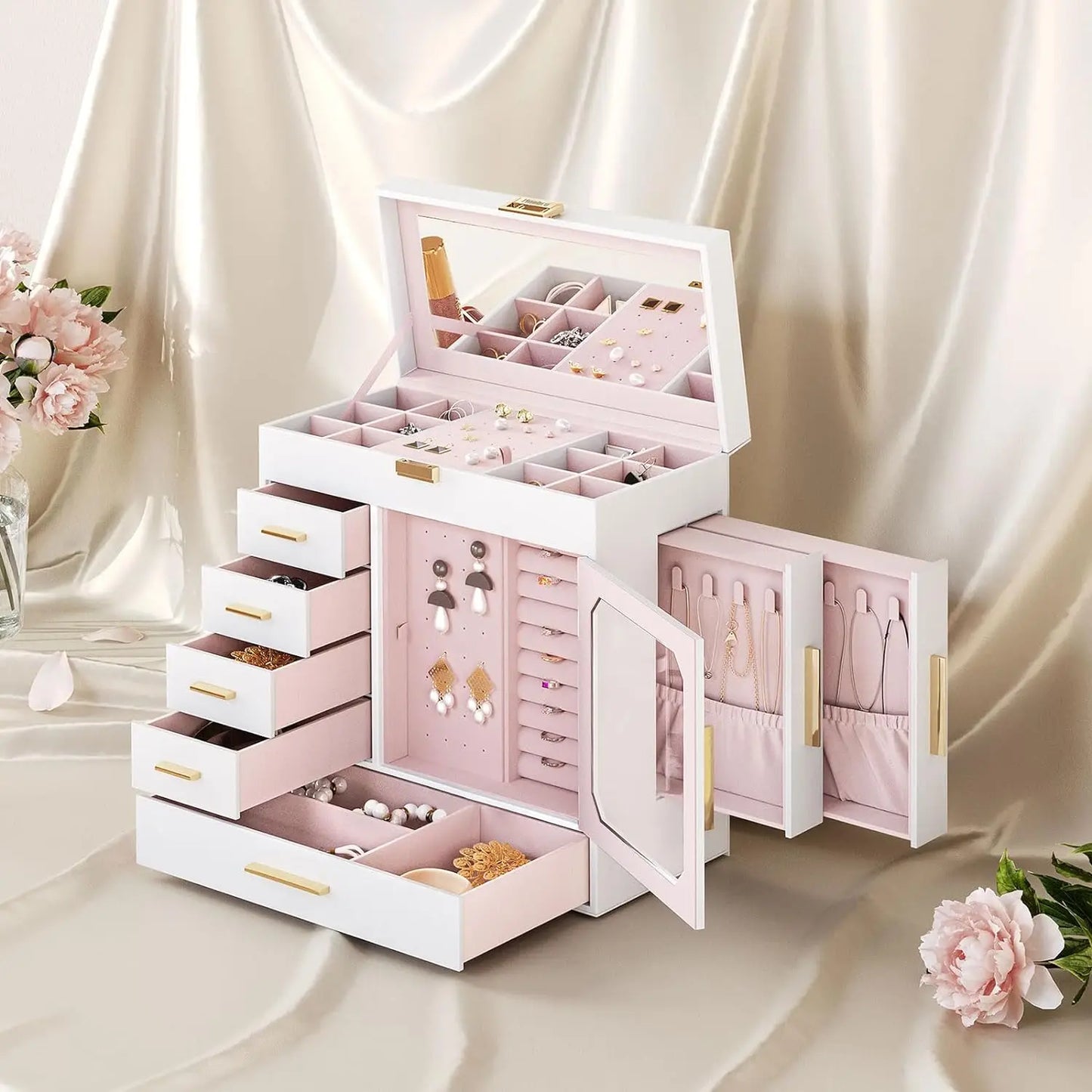 Yazijico™ Jewelry Box with Glass Cover - Yazijico™