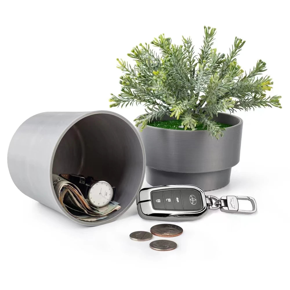 Large Flower Pot Hidden Safe Lock Box Surprise Secret | Yazijico™