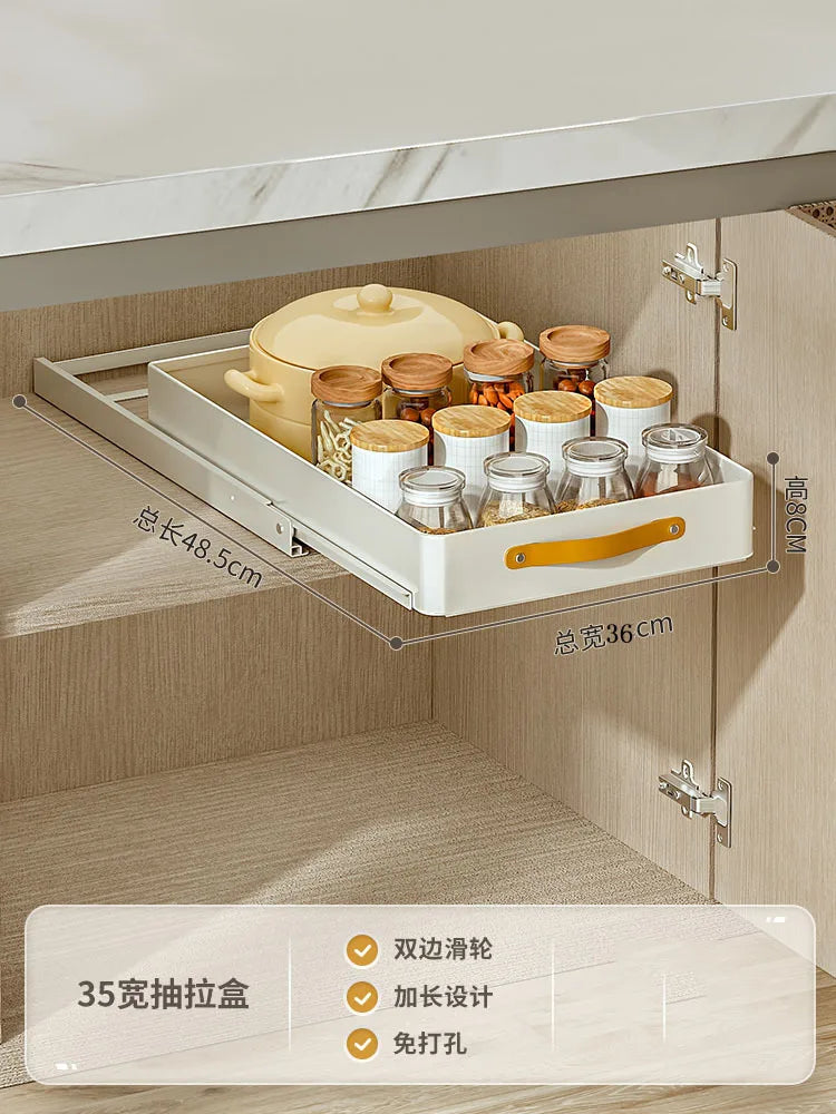 Stainless Steel Pull-Out Holder Kitchen Tableware | Yazijico™